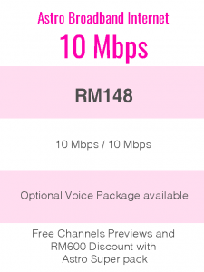 Astro Broadband Internet 10Mbps