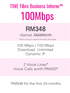 TIME Fibre Business Internet™ 100Mbps