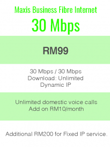 Package Info - maxis business 30Mbps