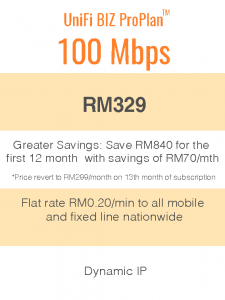 Package Info - unifi biz 100mbps