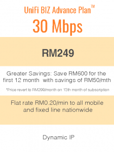 Package Info - unifi biz 30mbps