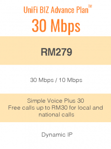 UniFi Biz Advance Plan™ 30Mbps